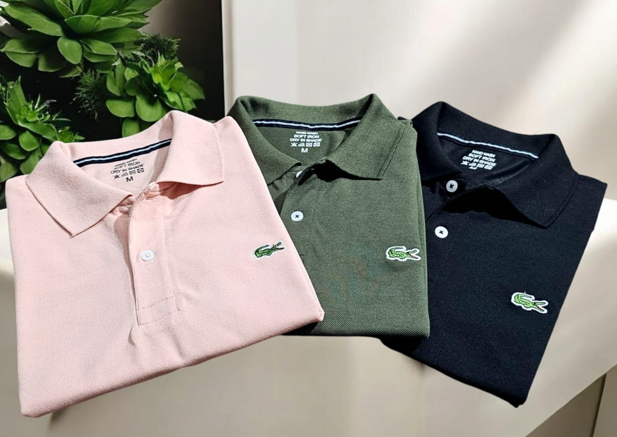 Men's Classic Polo Neck T-Shirt (Pack of 3)