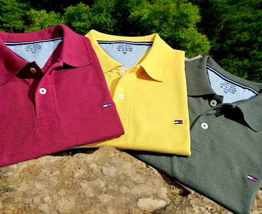 Men's Classic Polo Neck T-Shirt (Pack of 3)