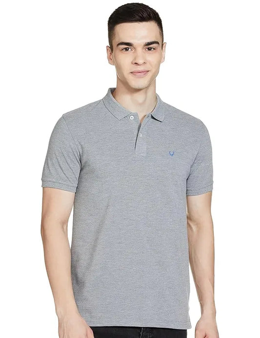 Men's Classic Grey Solid Polo T-Shirt (pack of 1)
